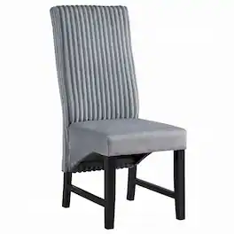 Manhattan Lane - Jory Dining Chair Set of 2, Padded Seat n Back - Gray, Black