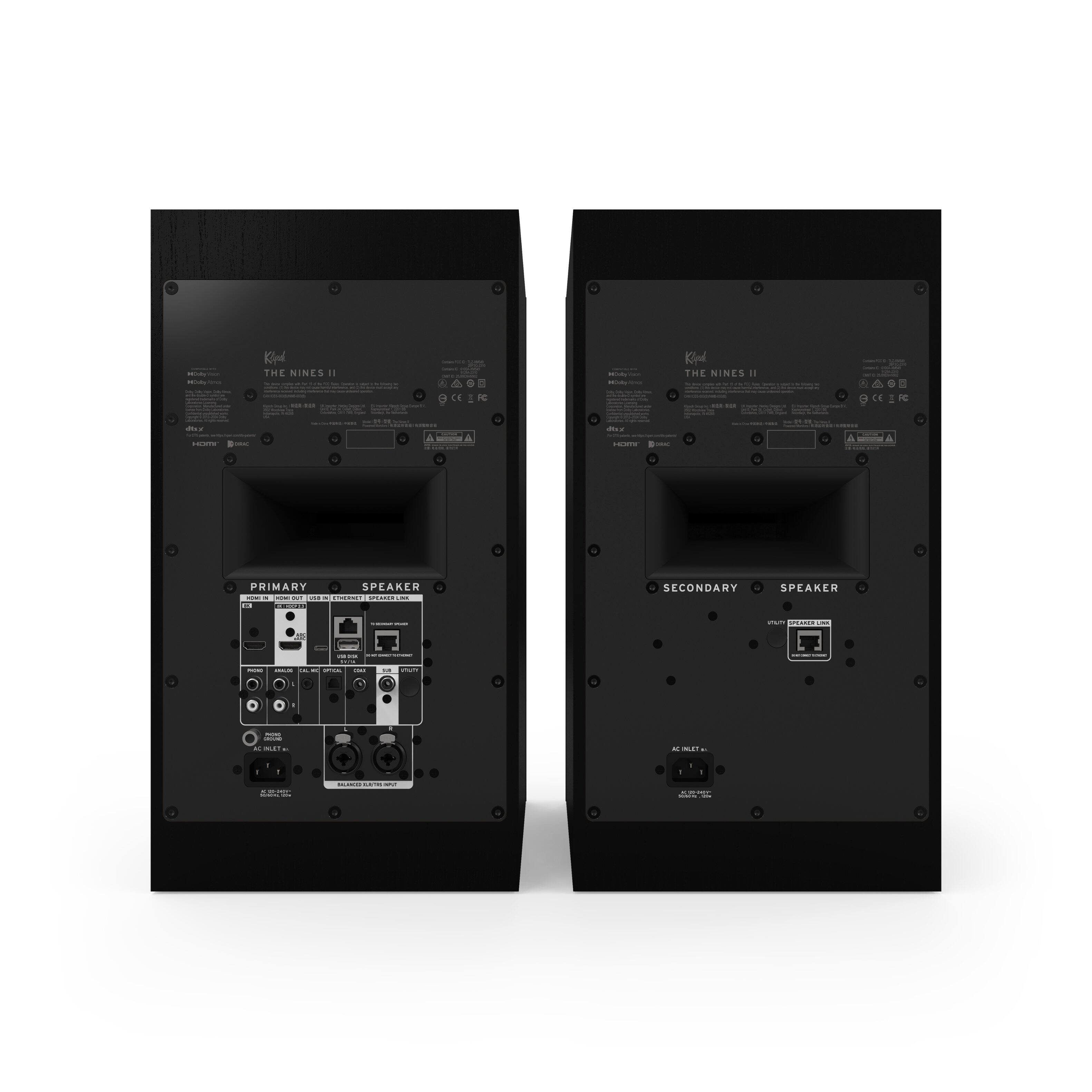 Klipsch The Nines II Powered Bookshelf Speakers (Pair) Black