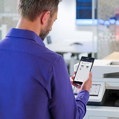 Alt View 4. Brother - MFC‐L9610CDN Enterprise Color Laser All‐in‐One Printer - White.