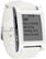 Front Zoom. Pebble - Smartwatch 33mm Plastic - White Silicone.