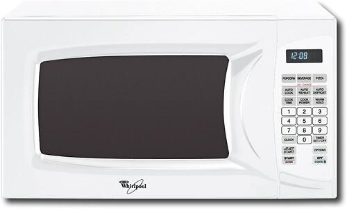 Whirlpool MT4110SKQ 1.1 Cu. Ft. Countertop Microwave Oven w/ Jet Start  Control: White on White