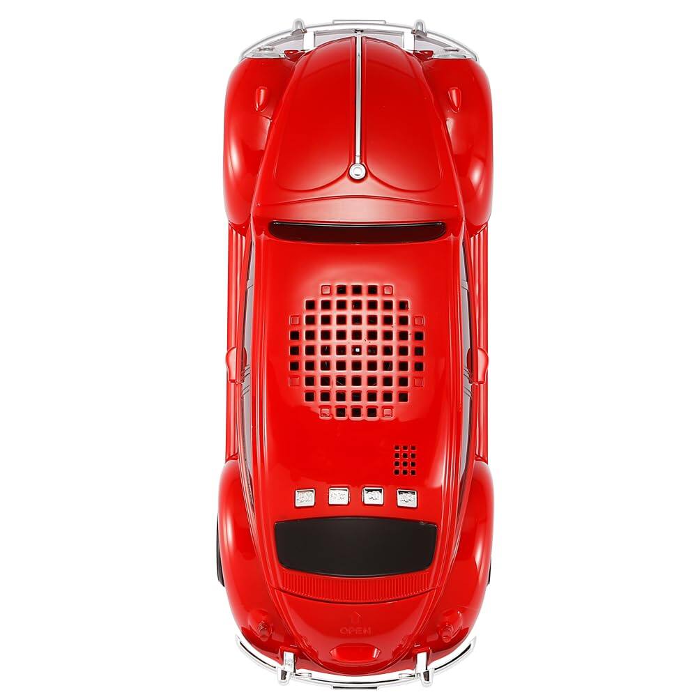 Alt View 2. Cedar Assembly - 1960 Retro Car Replica 3-inch Speakers Hands Free Link Built-in Microphone Fm Radio And Led Party Lights ... - Red.