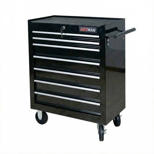 Left. LOVMOR - 7 DRAWERS MULTIFUNCTIONAL TOOL CART WITH WHEELS.