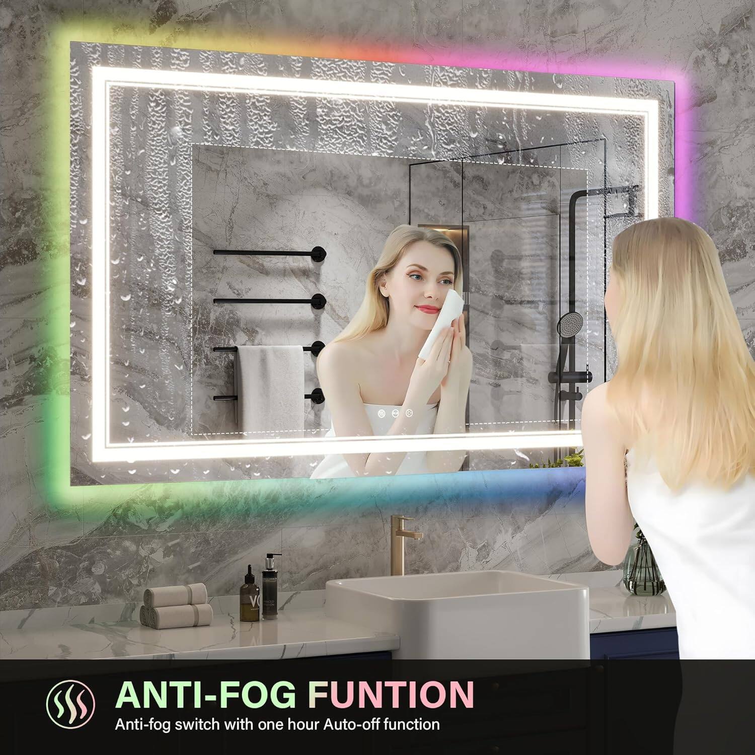 ANTI-FOG FUNCTION  
Anti-fog switch with one hour Auto-off function