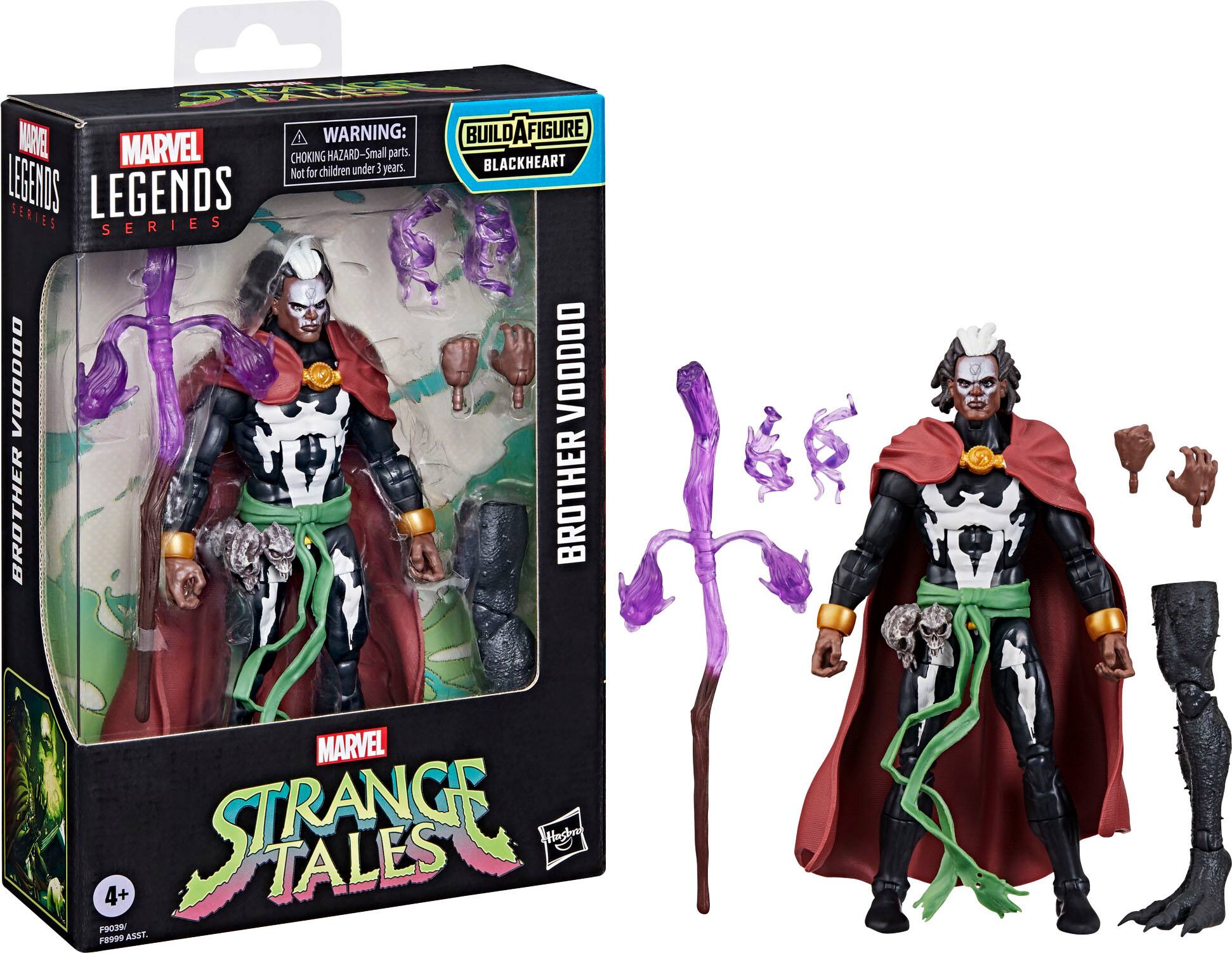 WARNING: BUILD-A-FIGURE FIGURE MARVEL CHOKING HAZARD-Small parts. LEGENDS SERIES 00000A VOODOO BROTHER BROTHER MARVEL 4+ STAANSE TALES Hnh F9039/ F8099 ASST.
