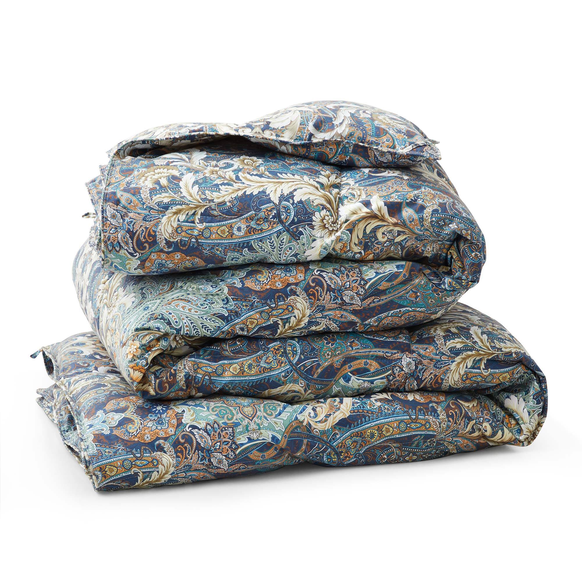 Alt View 1. Peace Nest - Peace Nest All Season Paisley Floral Goose Feather Fiber Comforter Duvet Vintage Style, Paisley Floral, Full/Queen - Paisley Floral.