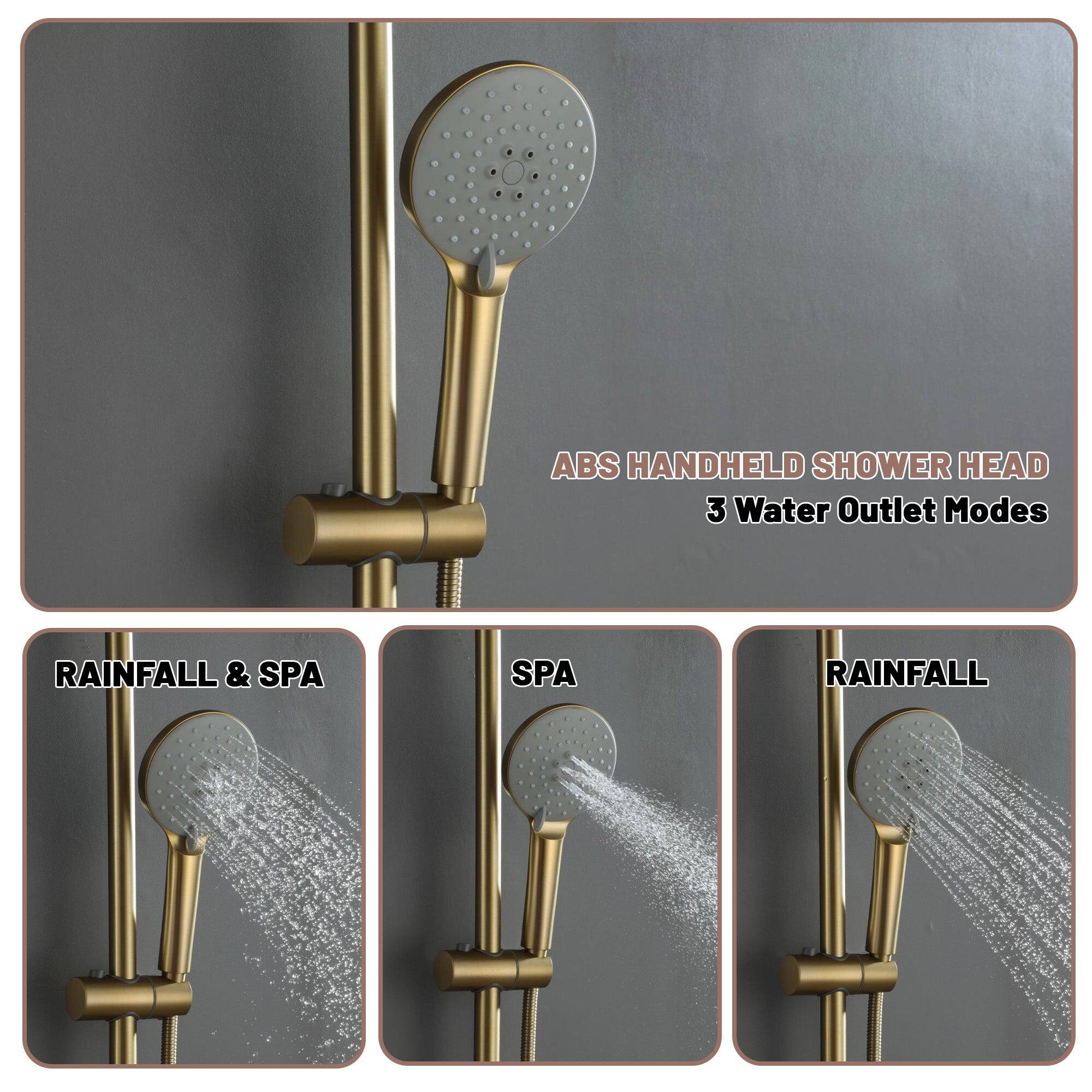 ABS HANDHELD SHOWER HEAD 3 Water Outlet Modes RAINFALL & SPA SPA RAINFALL