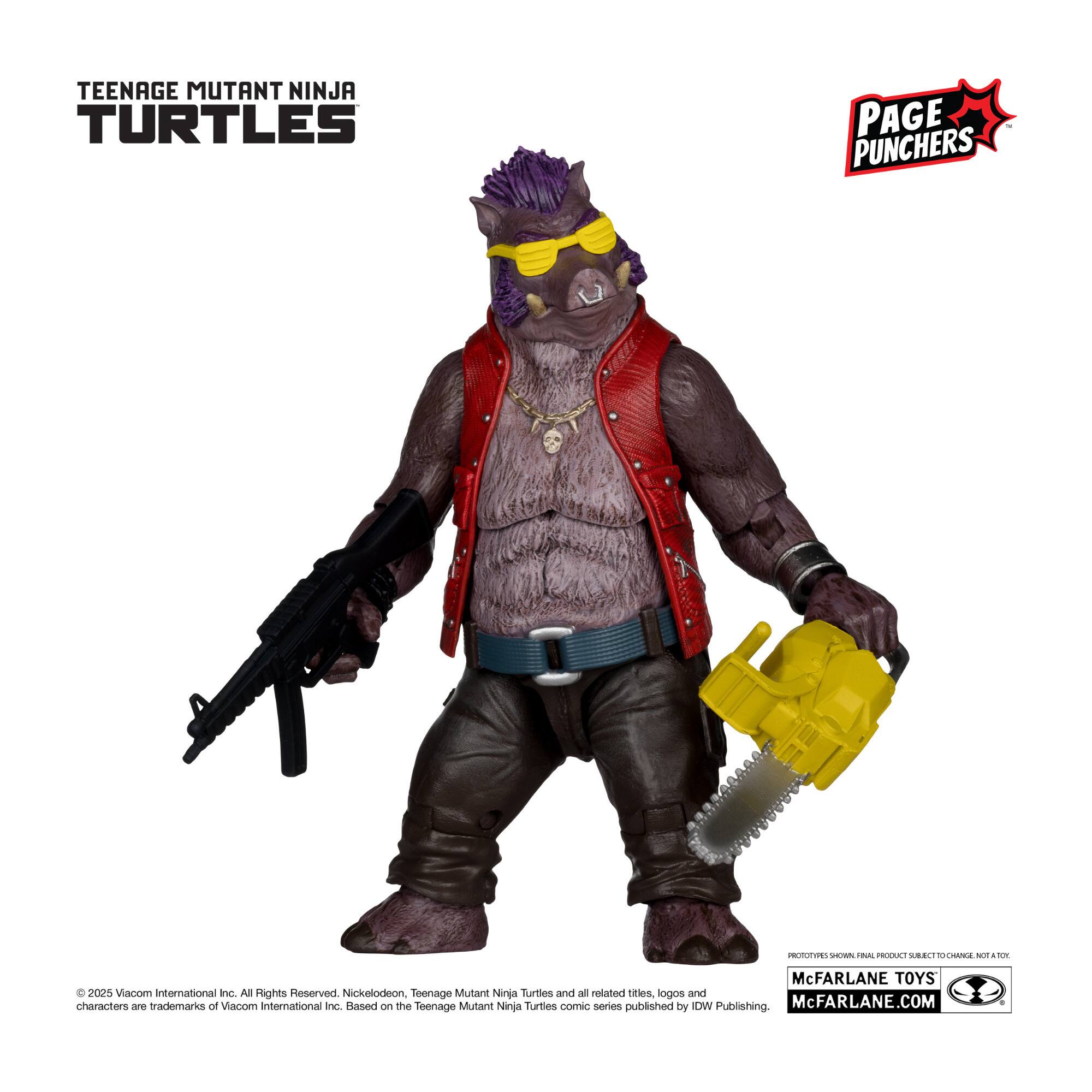 TEENAGE MUTANT NINJA TURTLES PAGE PUNCHERS HOTORINL iRA PRODUCT REC TAVIOE ME AkN McFARLANE TOYS C 2025 Vacom International nc. All Rights Reserved Nickelodeon Teenage Mutant Ninja Turtles and all related titles, logos and characters are trademarks of Viacom International Inc. Based on the Teenage Mutant Ninja Turtles comic series published by IDW Publishing. McFARLANE.COM