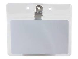 Sicurix - Standard Clip On ID Badge Holder, 50/Pack - Clear