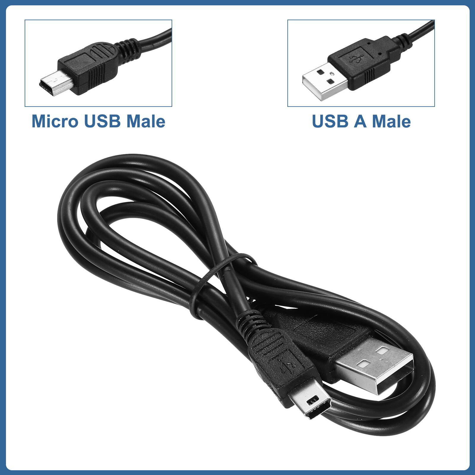 Micro USB Male  
USB A Male