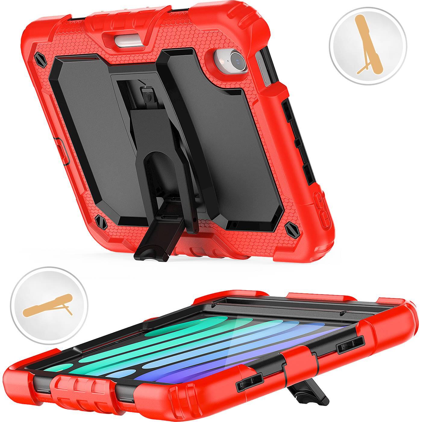 Alt View 11. SaharaCase - Defence Series Case for Apple iPad mini (A17 Pro) and Apple iPad mini (6th Generation 2021) - Red.