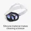 Silicone material makes cleaning a breeze.