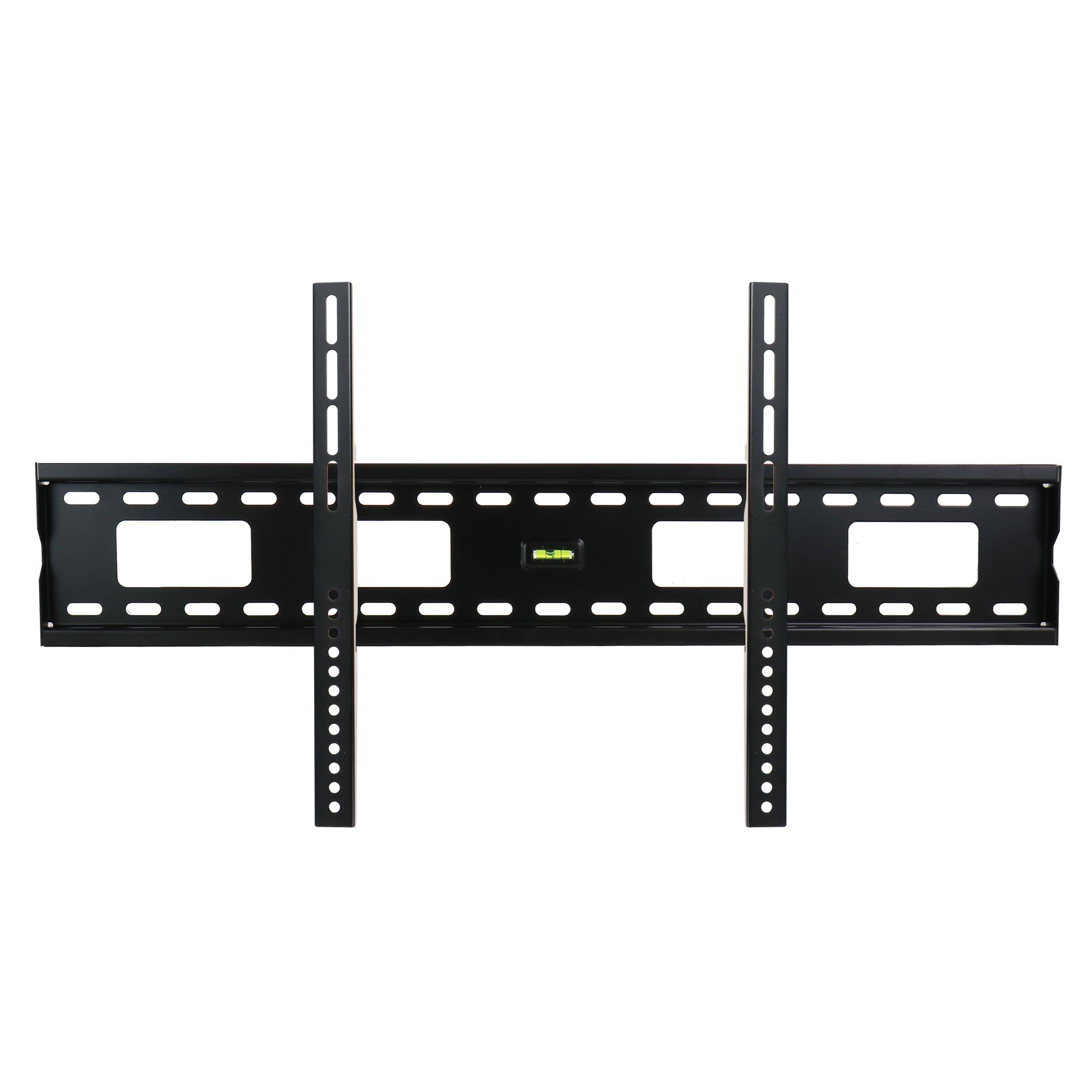MegaMounts - Fixed Wall Mount with Bubble Level for 37-100 Inch LCD, LED, and Plasma Screens - Black