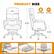PRODUCT SIZE
- 19.5" / 49.5cm
- 28" / 71.1cm
- 28.7" / 73cm
- 19.5" / 49.5cm
- 20" / 50.8cm
- 19.1" - 22.4" / 48.5-57cm
- 13.8" / 35cm
- 8.3" / 21.1cm
- 1cm
- 14.27" / 36.1cm
- 457" / 114.3cm
- 46" - 49.2" / 116.8-125cm
MAX 500LBS
360° Swivel
