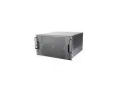 Front. SilverStone - SilverStone RM600 6U Rackmount Chassis featuring Dual PSU Compatibility and Triple 360mm Radiator Support - Silver.