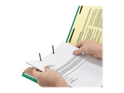 Alt View 7. Smead - 100% Recycled Pressboard Classification Folders, 2/5-Cut Tab, Letter Size, 2 Dividers, Green, 10/Box - Green.