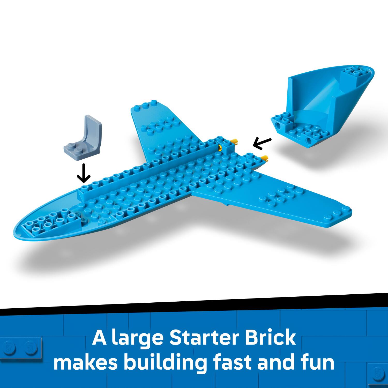 A large Starter Brick makes building fast and fun