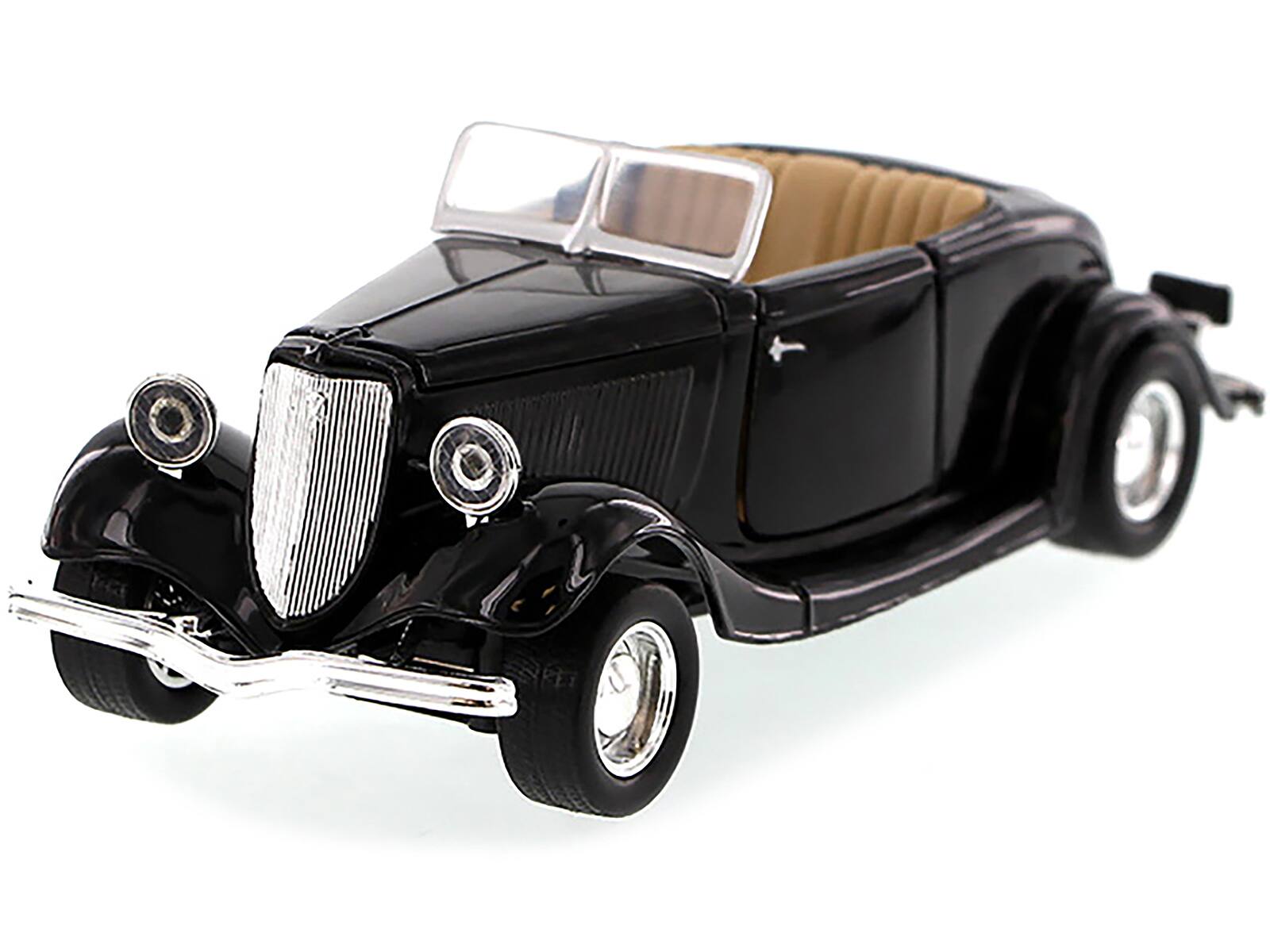 Alt View 1. Motormax - 1934 Ford Coupe Convertible Black 1/24 Diecast Model Car by Motormax.