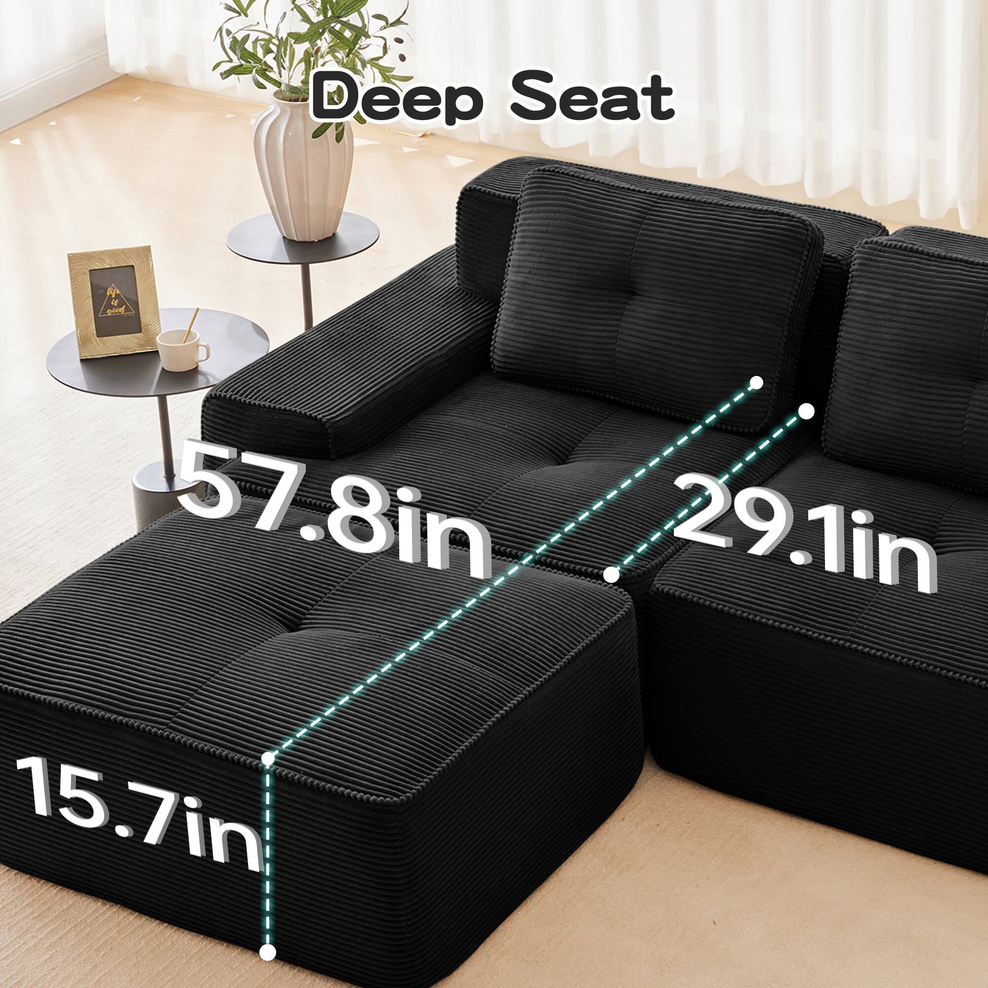 Deep Seat  
4 g  
57.8in  
29.1in  
15.7in