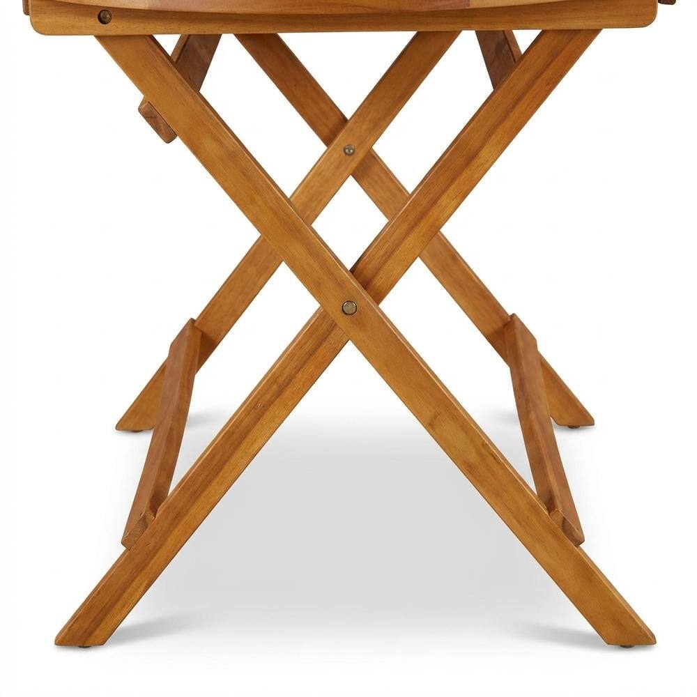 Alt View 2. Outdoor Escape - Wooden Patio Set Neutral Oil with Dining Table and 4 Outdoor Chairs - Brown.