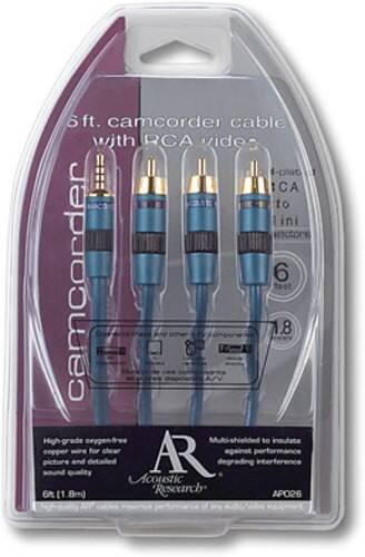 Front Standard. Audiovox - Acoustic Research Performance Series Composite Video Camcorder Cable.