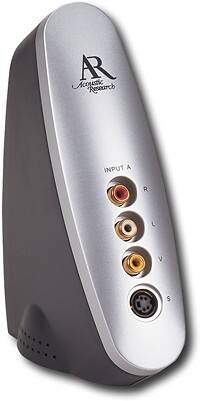 Angle Standard. Acoustic Research - 2-Device S-Video A/V Switch - Silver/Black.