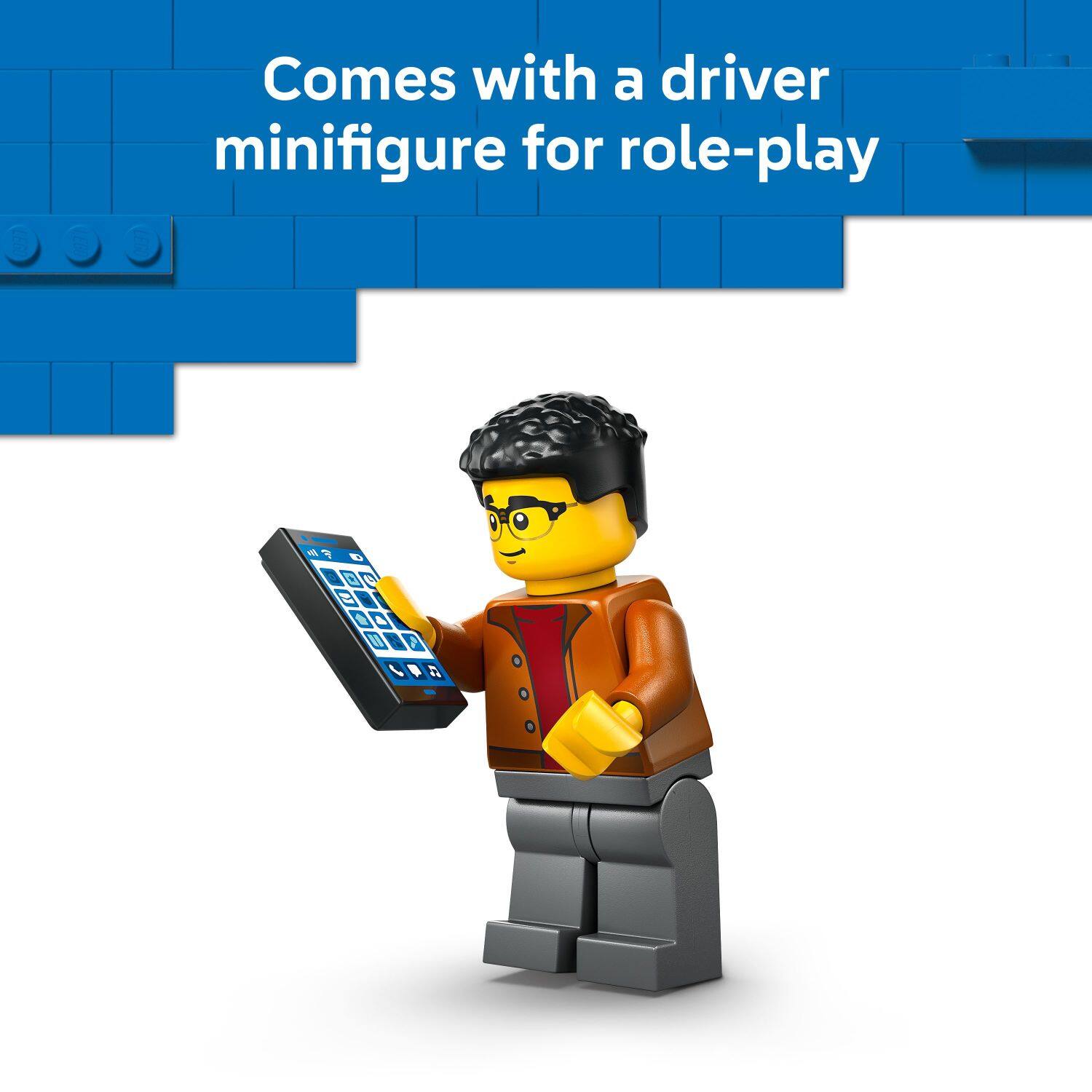 Comes with a driver minifigure for role-play