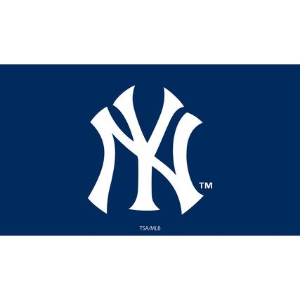 Front. Evergreen Enterprises - New York Yankees 28" x 16" Logo Indoor/Outdoor Trapper Mat - Multicolor.