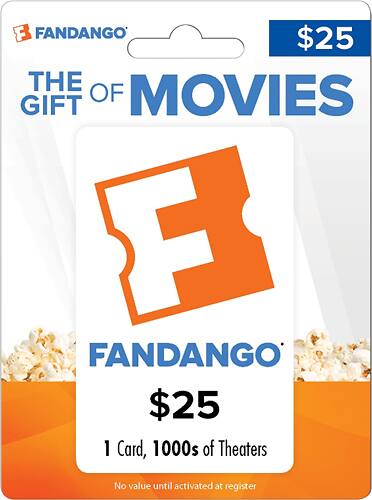 Fandango - $25 Gift Card - Larger Front