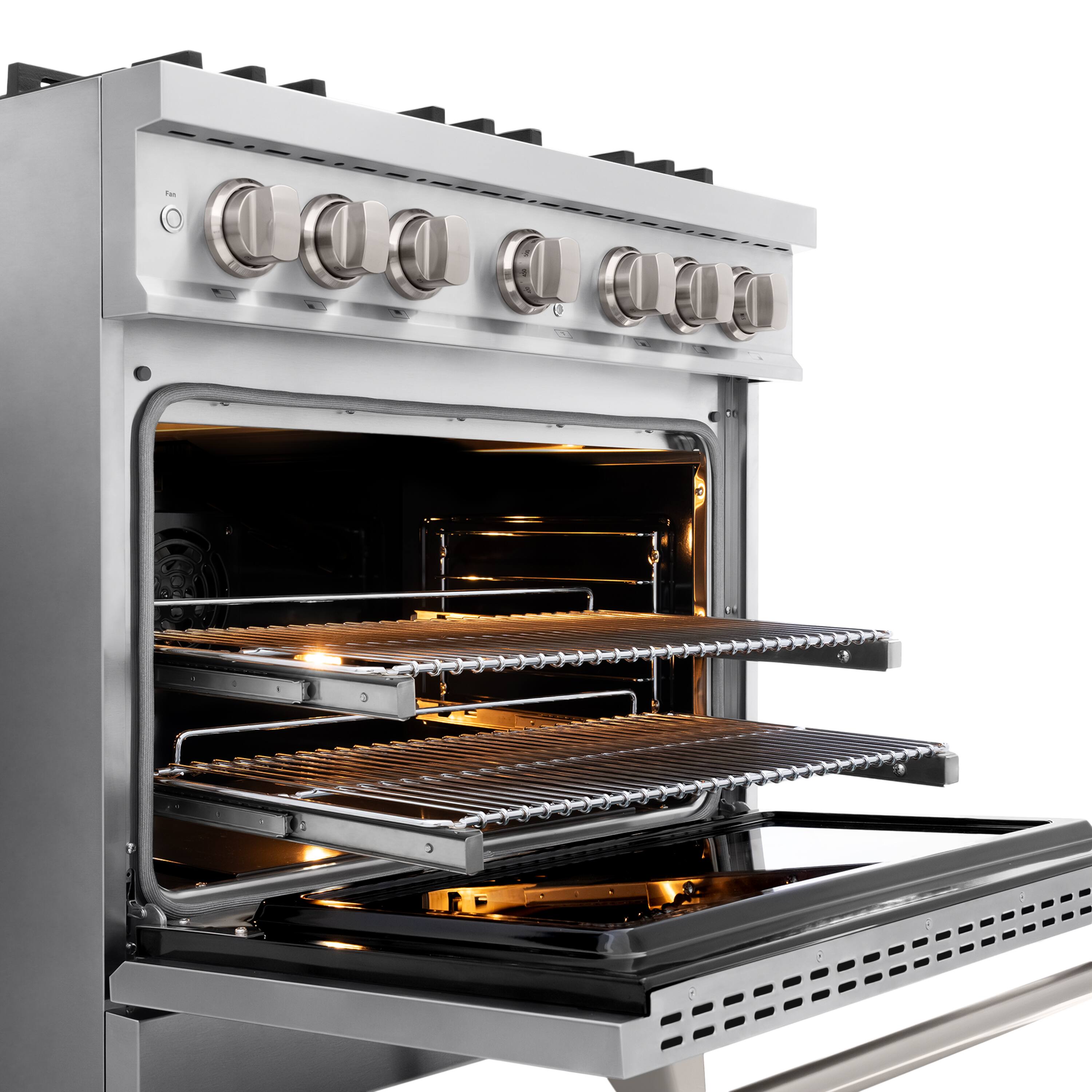 Alt View 16. ZLINE - 36" Classic Dual Fuel Range with 6 Brass Burners and Convection Oven (CDR-BR-36) - Stainless Steel.