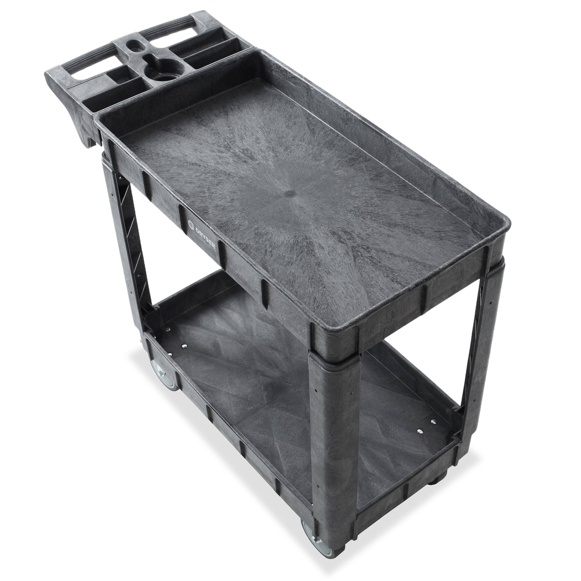 Alt View 1. Dryser - Utility Service Cart with Tiers - 550 -lb Capacity - 5-in Wheels - Black.