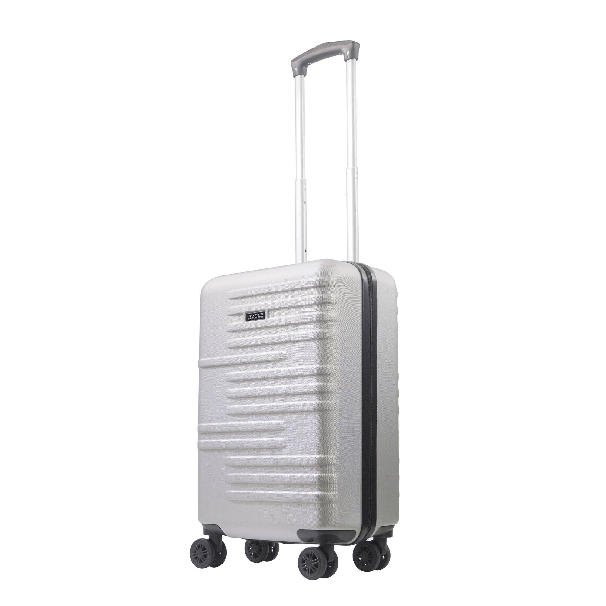 Angle. American Dreamliner - 22.5" Hardside Carry-On Luggage - SILVER GREY.