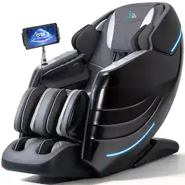 MassaMax - MD328 OTA Update Massage Chair ,20 Auto Promrams, APP Control ,Heat & Foot rollers Massage - Black