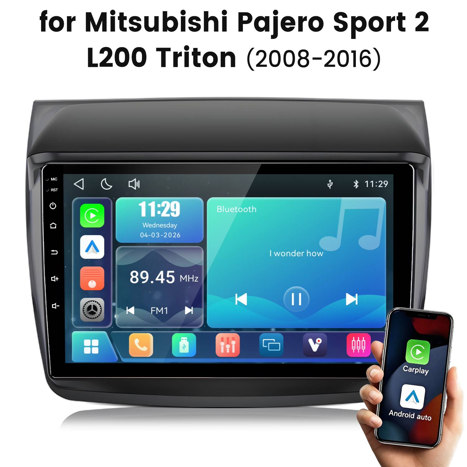 Junsun Linux System carplay Android auto Mirror Link For Mitsubishi ...