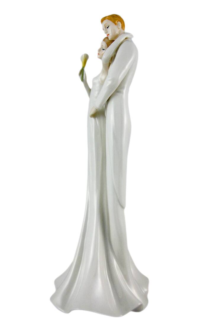 Alt View 1. Veronese Design - TO HAVE AND HOLD Fine Porcelain Wedding Couple Statue - White.