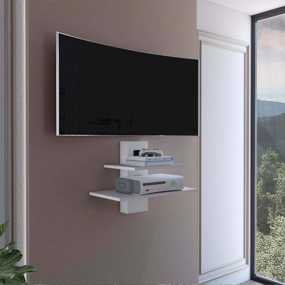 Alt View 2. TuHome - Burgos Floating Tv Stand White MDF - White.