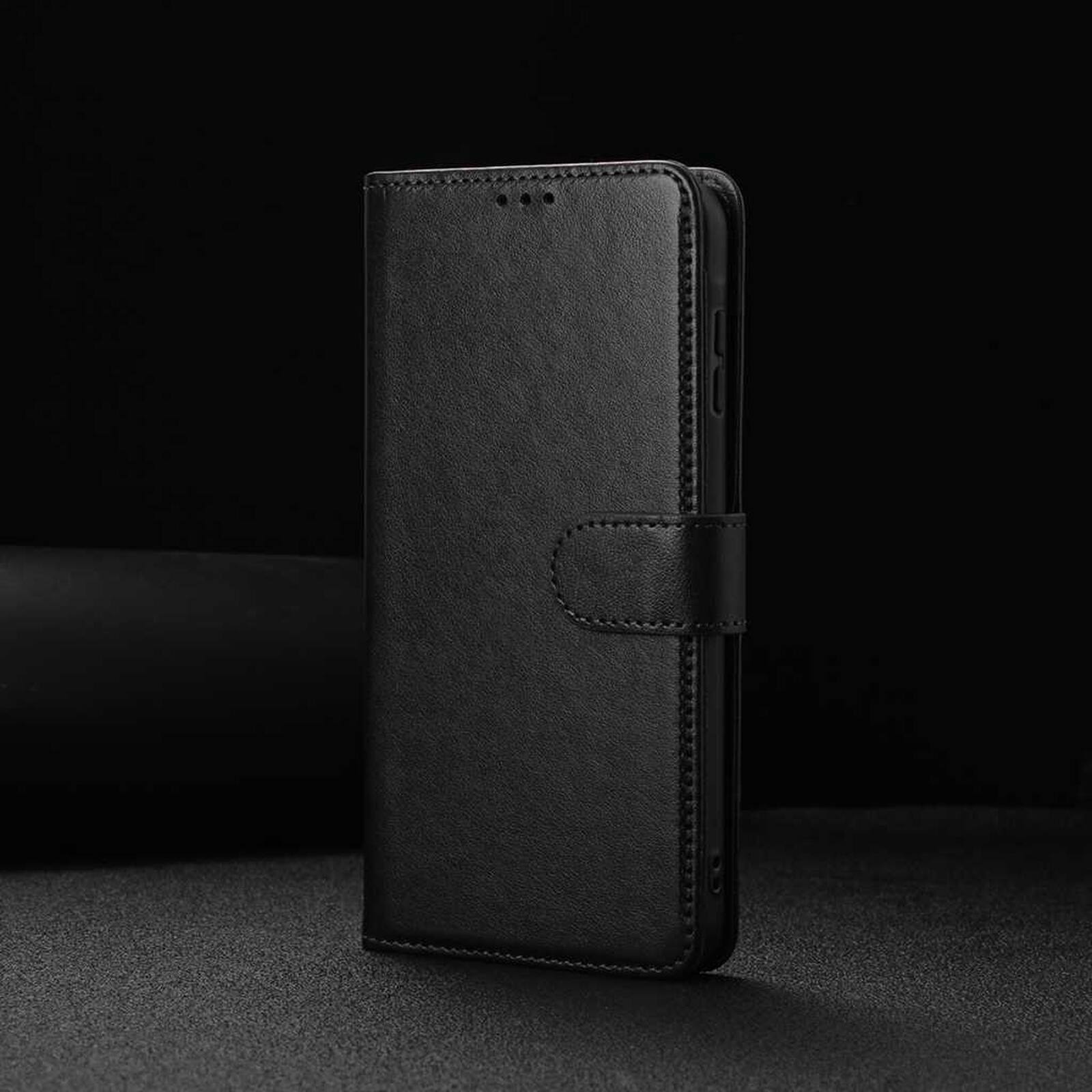 Alt View 6. UUCOVER - Folio Wallet Case for Apple iPhone 17 Pro with Card Slots Cash Holder, Shockproof PU Leather Flip Stand Slim Phone Cover - Black.