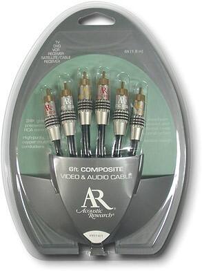 Front Standard. Acoustic Research - 6' Composite A/V Cable.