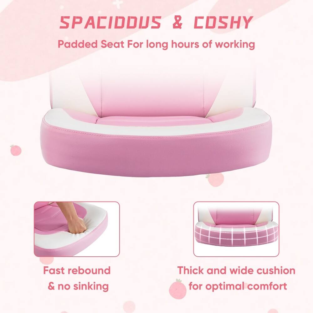 SPACIOUS & COZY Padded Seat For long hours of working Fast rebound & no sinking Thick and wide cushion for optimal comfort