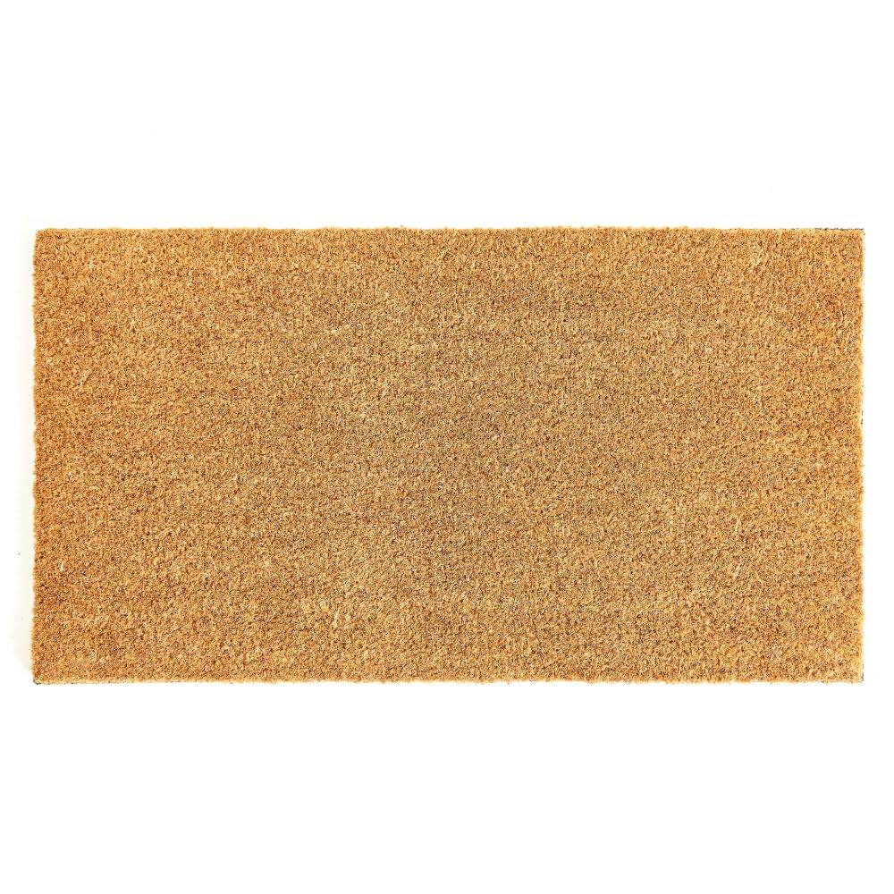 Paradigms Interiors - Coco Coir Door Mat With Heavy Duty Backing Welcome Doormat 17 X 30 Entrance welcome1 lcome1) - Plain - Anti Shedding
