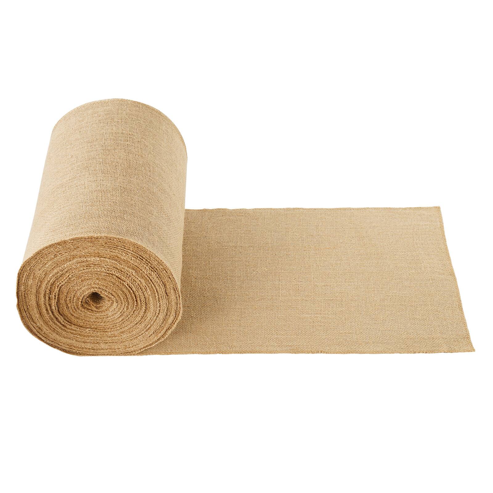 Front. VEVOR - Burlap Fabric Roll,14” x 150 ft &45 x 45 High Density Wide Natural Burlap Fabric Rolls,Jute Fabric Burlap Tree Wrap Roll - Natural Color.