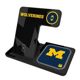 Keyscaper - Michigan Wolverines 3-In-1 Wireless Charger - Multicolor