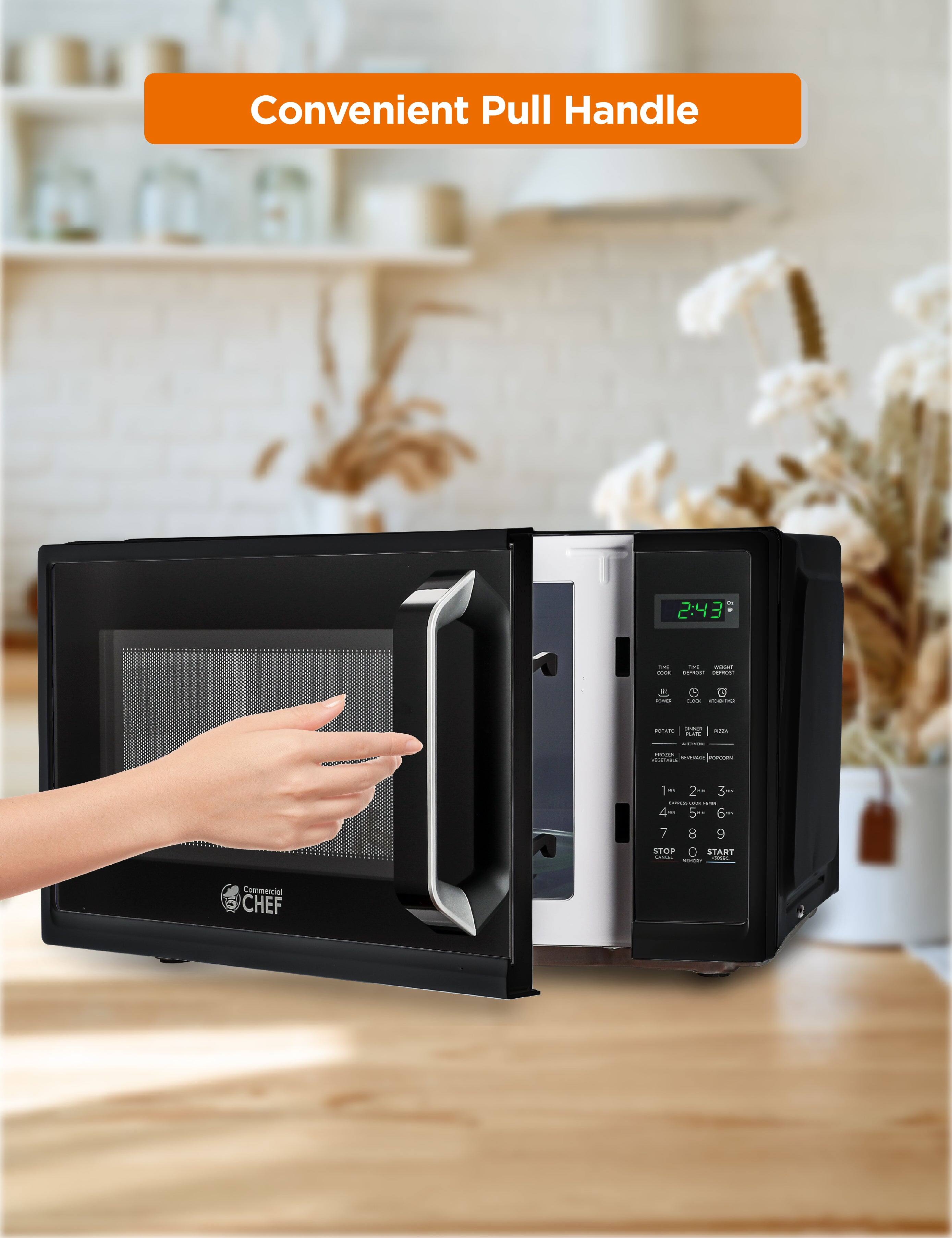Convenient Pull Handle - 2:43 TIME WEIGHT COOK COOK TIME POWER PORTO-TO PORTO-TO CLEAR PIZZA AUTOMATIC PROGRAMMER 1 2 3 4 5 6 7 8 9 STOP START Commercial CHEF