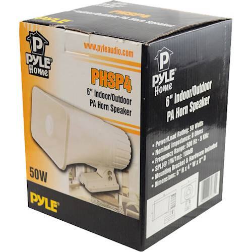 Alt View 12. PYLE - Home 6" 1-Way Horn Speaker (Each) - White.