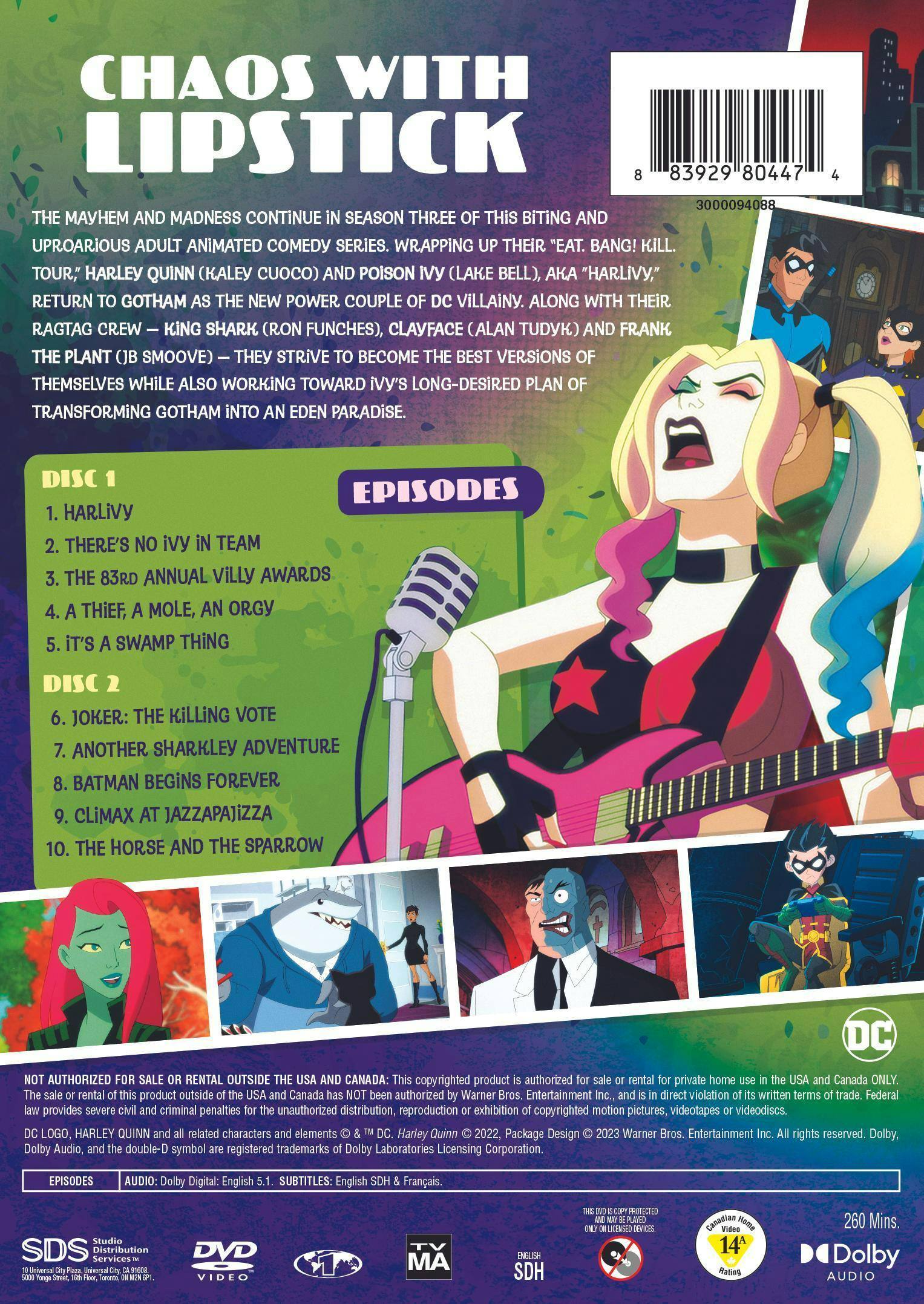 Back. Harley Quinn: The Complete Third Season [DVD].