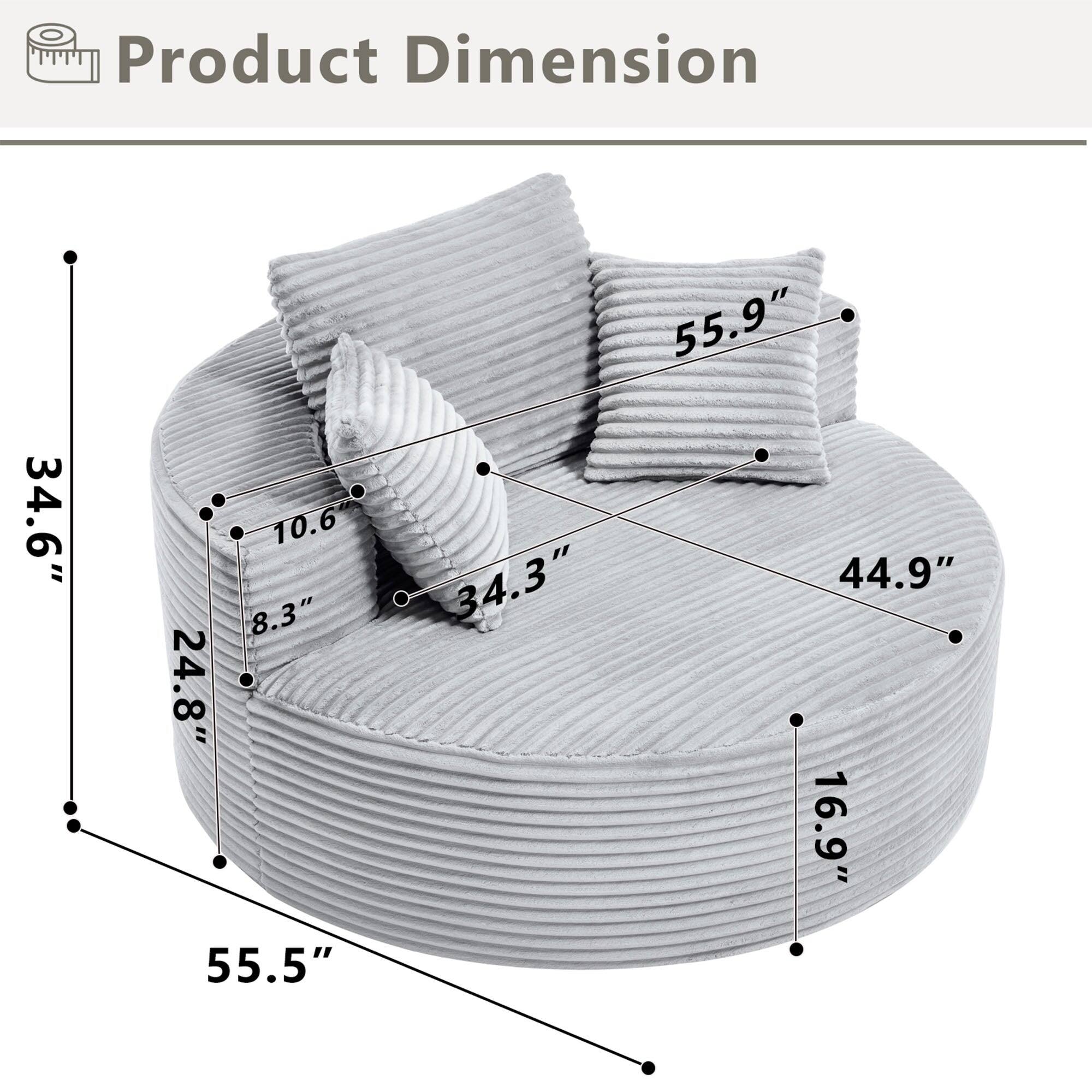 Product Dimension

- 55.5"
- 34.6"
- 24.8"
- 8.3"
- 10.6"
- 34.3"
- 44.9"
- 16.9"
- 55.9"