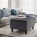 Left. Simpli Home - Harrison Small Coffee Table Storage Ottoman - Slate Grey.