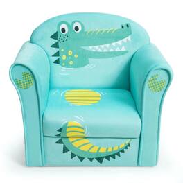 Pefilos - Kids Crocodile Armrest Upholstered Couch, Kids Couch for Kids - Green