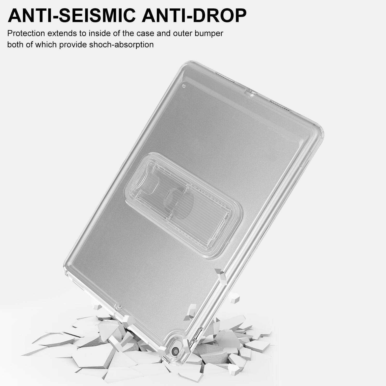 ANTI-SEISMIC ANTI-DROP  
Protection extends to inside of the case and outer bumper both of which provide shock-absorption
