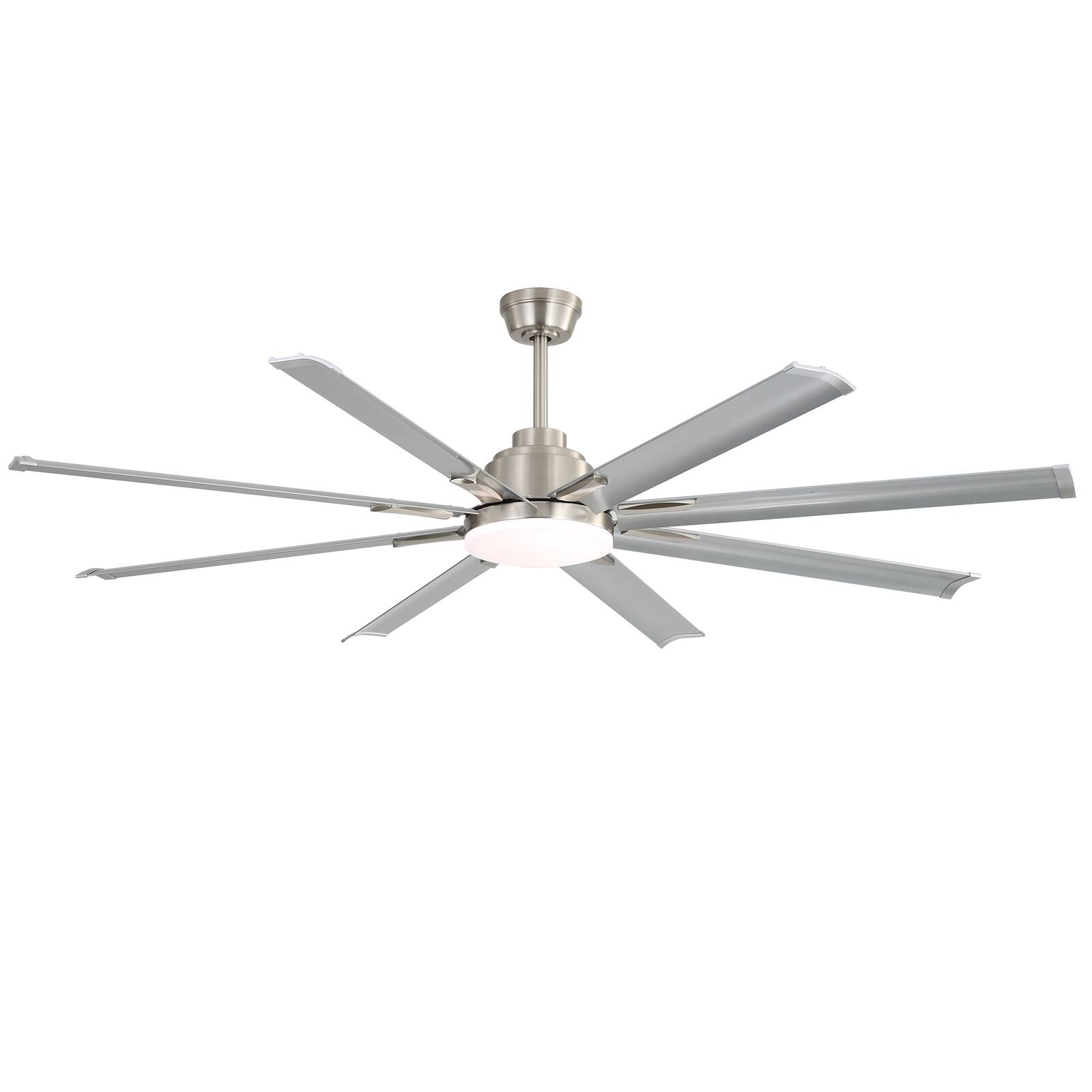 Alt View 5. Sofucor - 84 Inch Industrial Windmill Ceiling Fan W/Light Smart Life APP Remote Control Timer For Alexa Google - Silver.